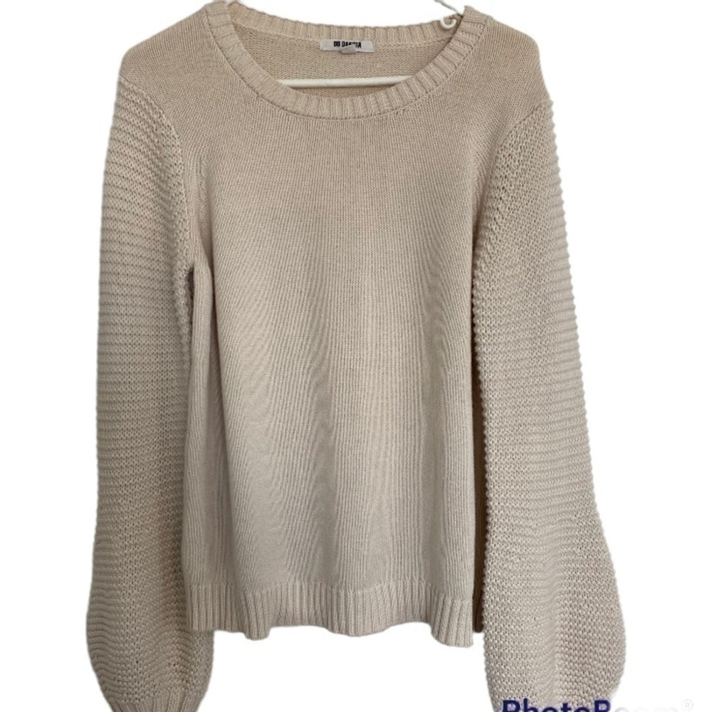 BB dakota sweater creamy beige balloon sleeves size L
